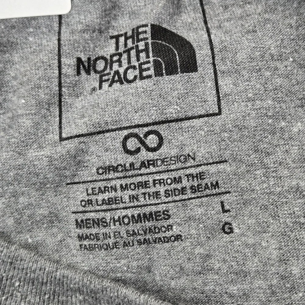The North Face Men Shirt L Gray Graphic Logo Spellout M Evo Throwback SS Tee NWT